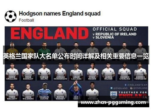 英格兰国家队大名单公布时间详解及相关重要信息一览